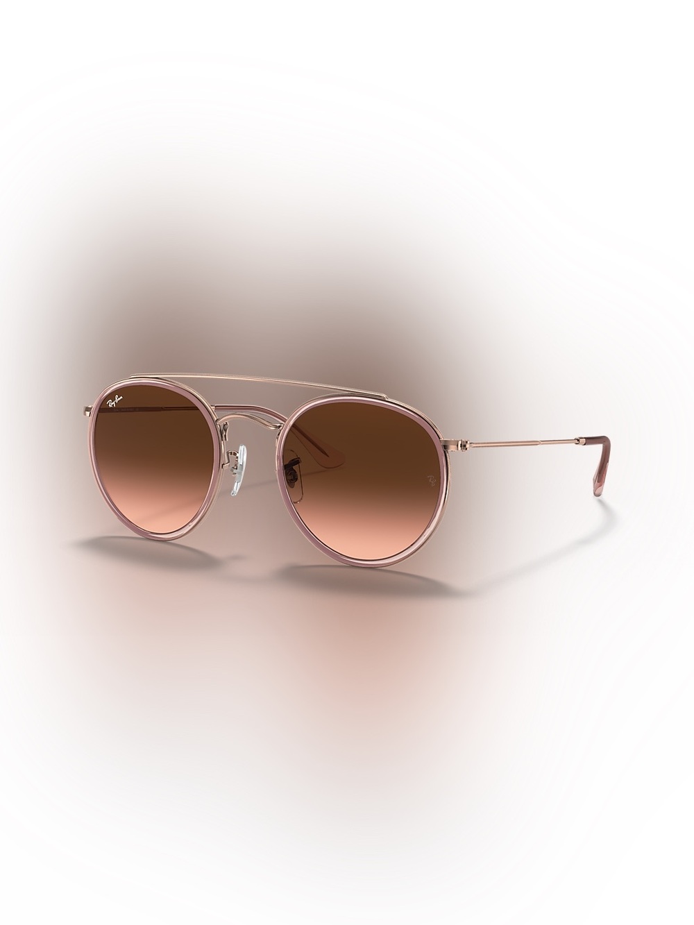 Ray-Ban Copper/Brown Round Double Bridge